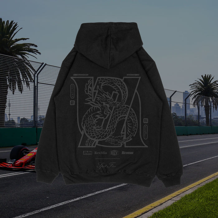 Spit Fire Racing Hoodie - Oversized - Blacked Out