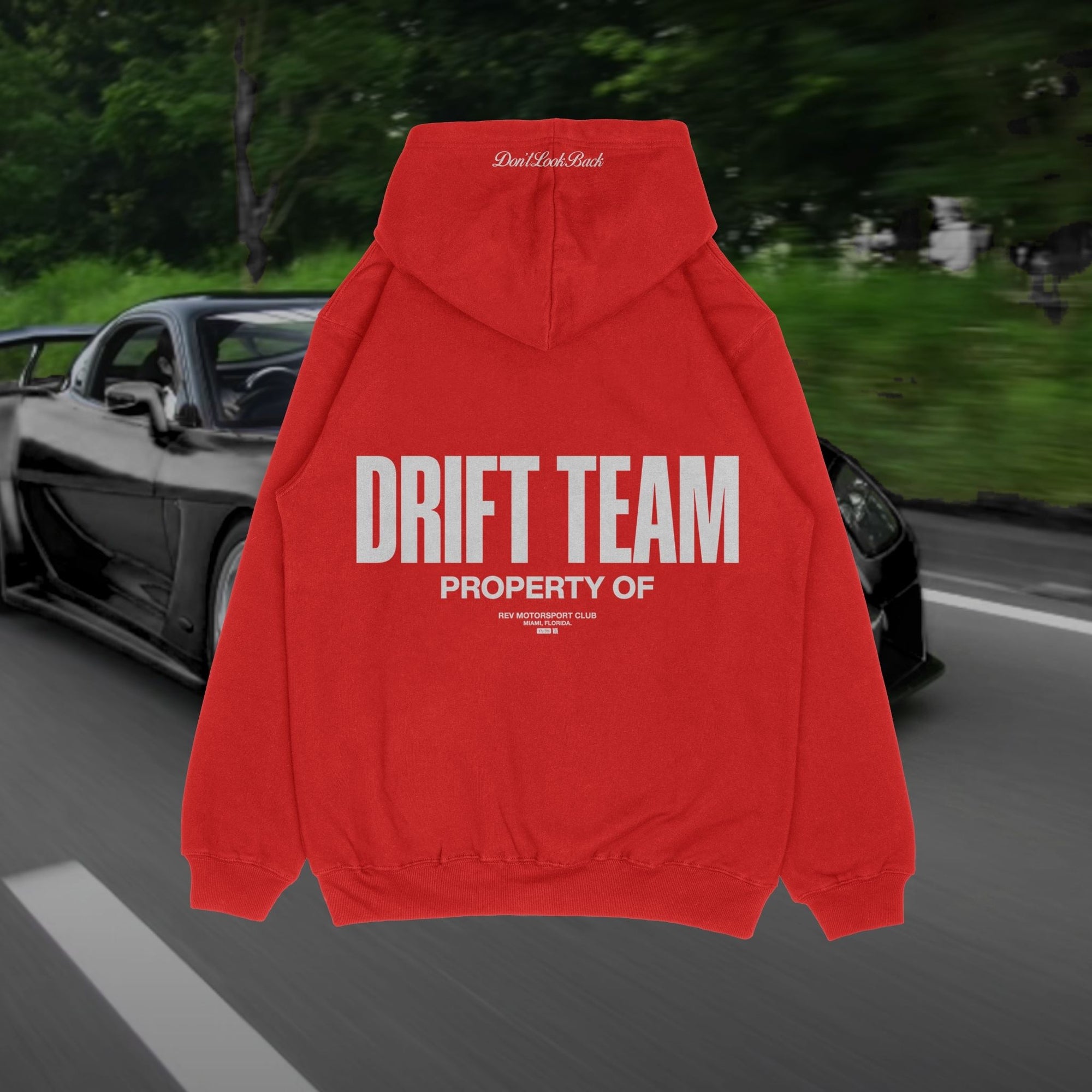 Drift Team Racing Hoodie - Oversized - Corsa Red